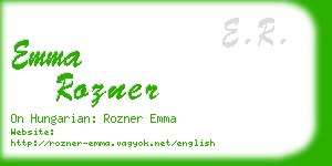 emma rozner business card